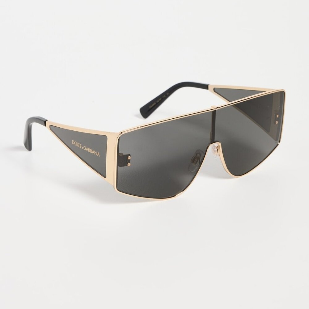 NEW Dolce & Gabbana DG2305 Rectangular Black Gold Sunglasses  DG2305 02/87 - Picture 4 of 5